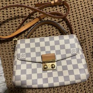 Louis Vuitton Croisette Damier Azur Crossbody Bag Authentic